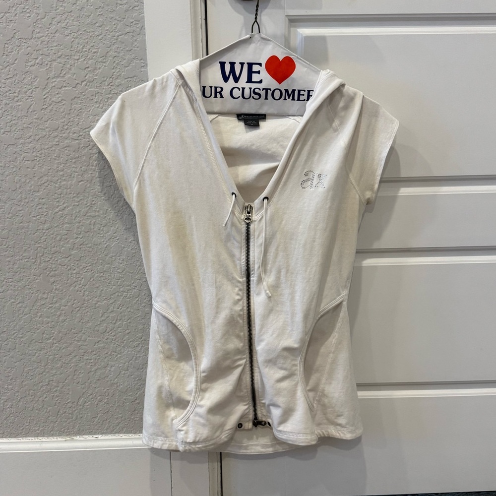 Armani Exchange White Short Sleeve Top